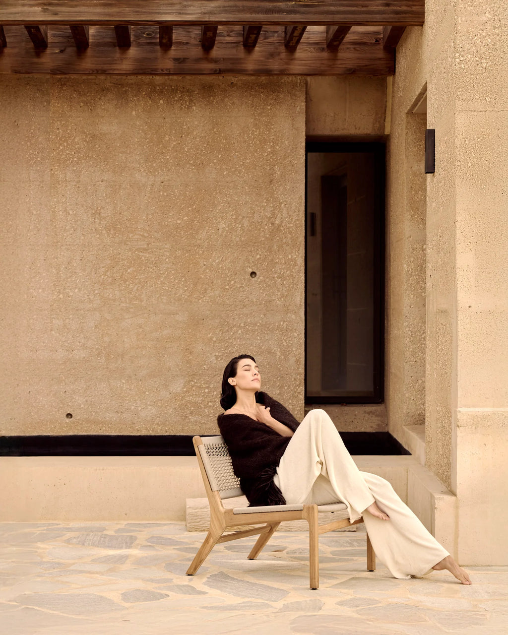 Chaise d'extérieur tissée Jack