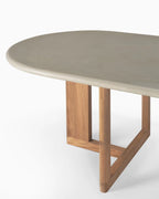 Table de salle à manger extérieure à tréteaux