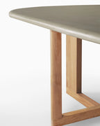 Table de salle à manger extérieure à tréteaux