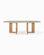 Table de salle à manger extérieure à tréteaux