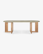 Table de salle à manger extérieure à tréteaux