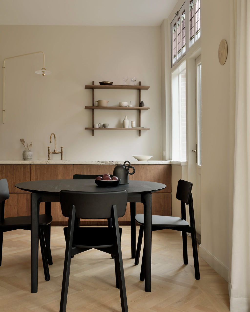 Table à manger ronde extensible Bok