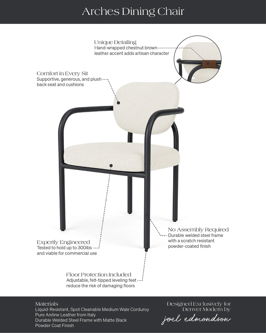 Chaise de salle à manger Arches