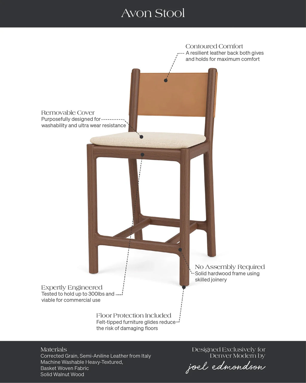 Tabourets de comptoir Avon