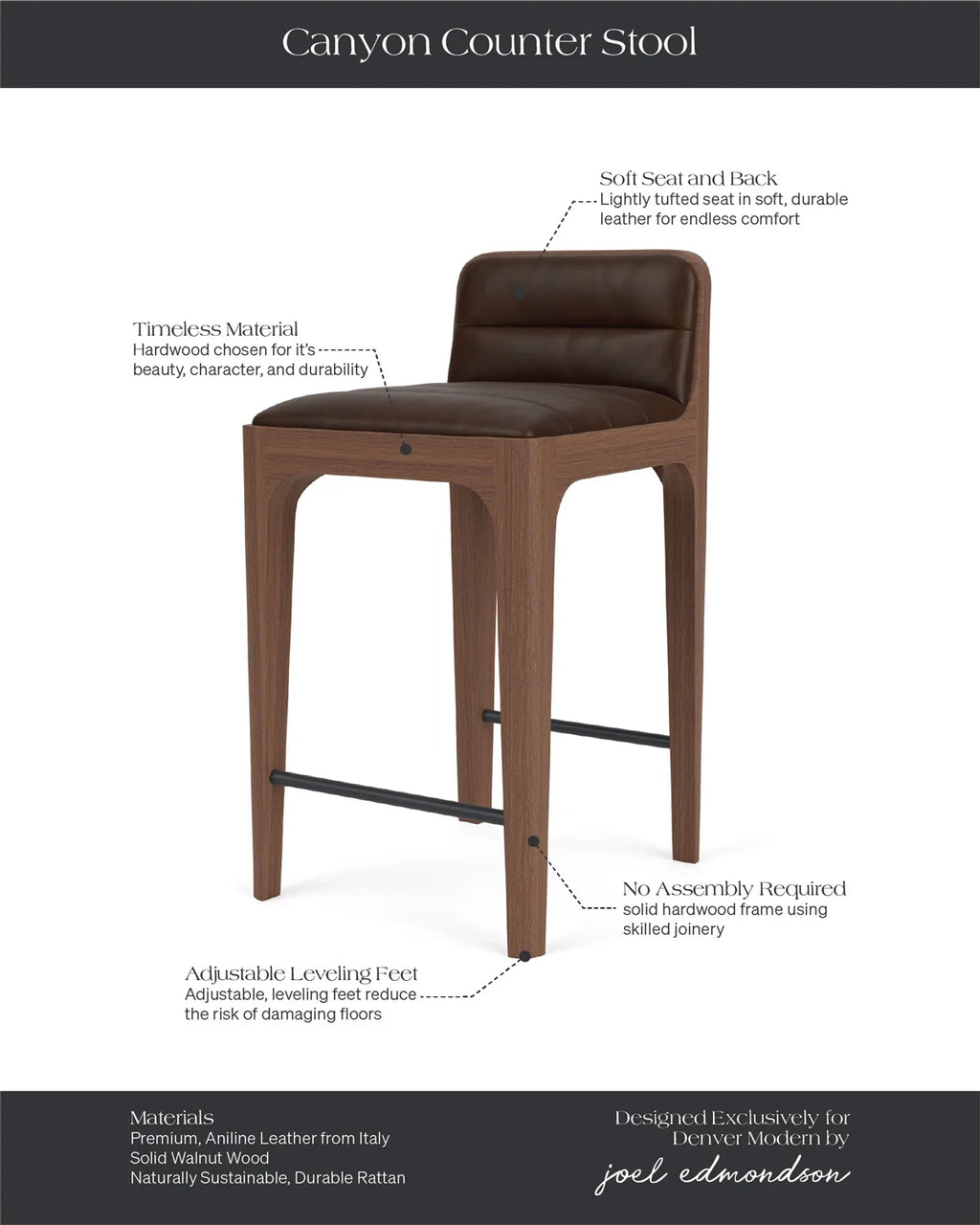 Tabouret de comptoir Canyon