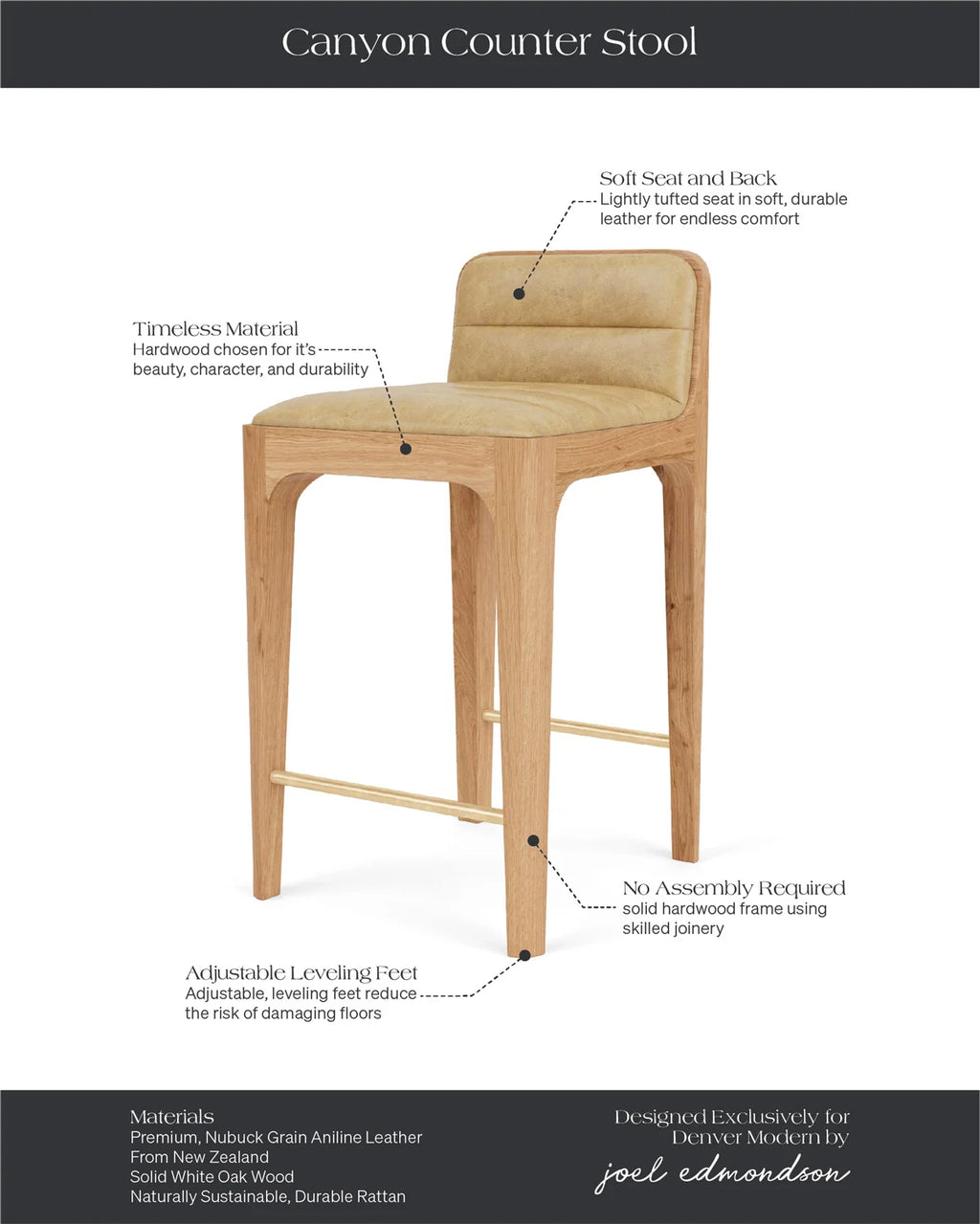 Tabouret de comptoir Canyon