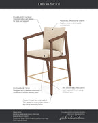 Tabouret de comptoir Dillon