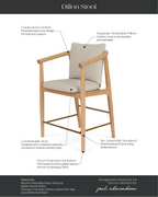 Tabouret de comptoir Dillon