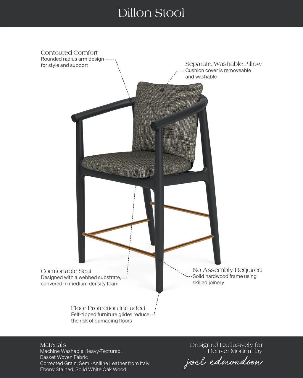 Tabouret de comptoir Dillon