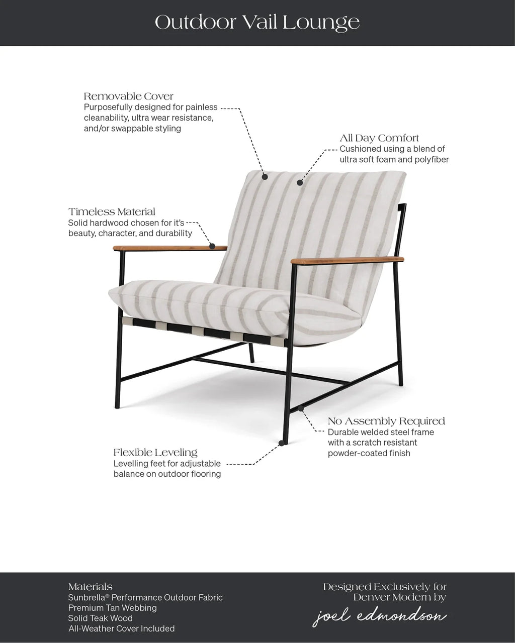 Chaise longue d'extérieur Vail