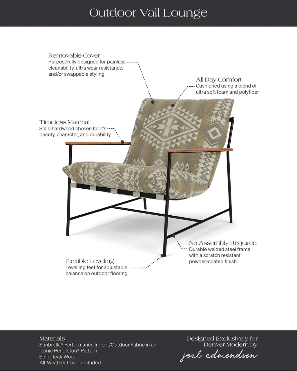 Chaise longue d'extérieur Vail