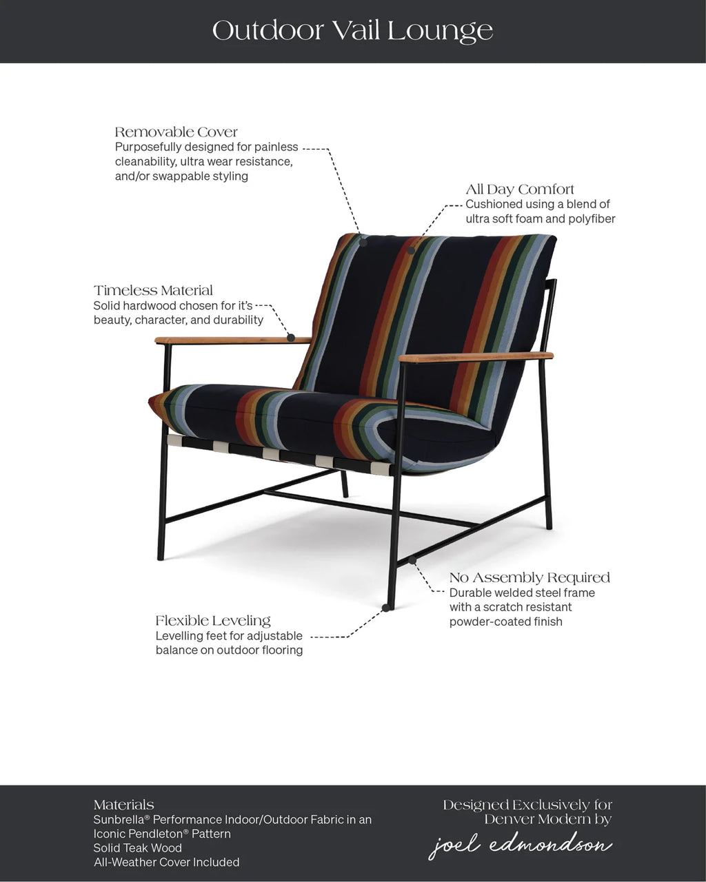 Chaise longue d'extérieur Vail