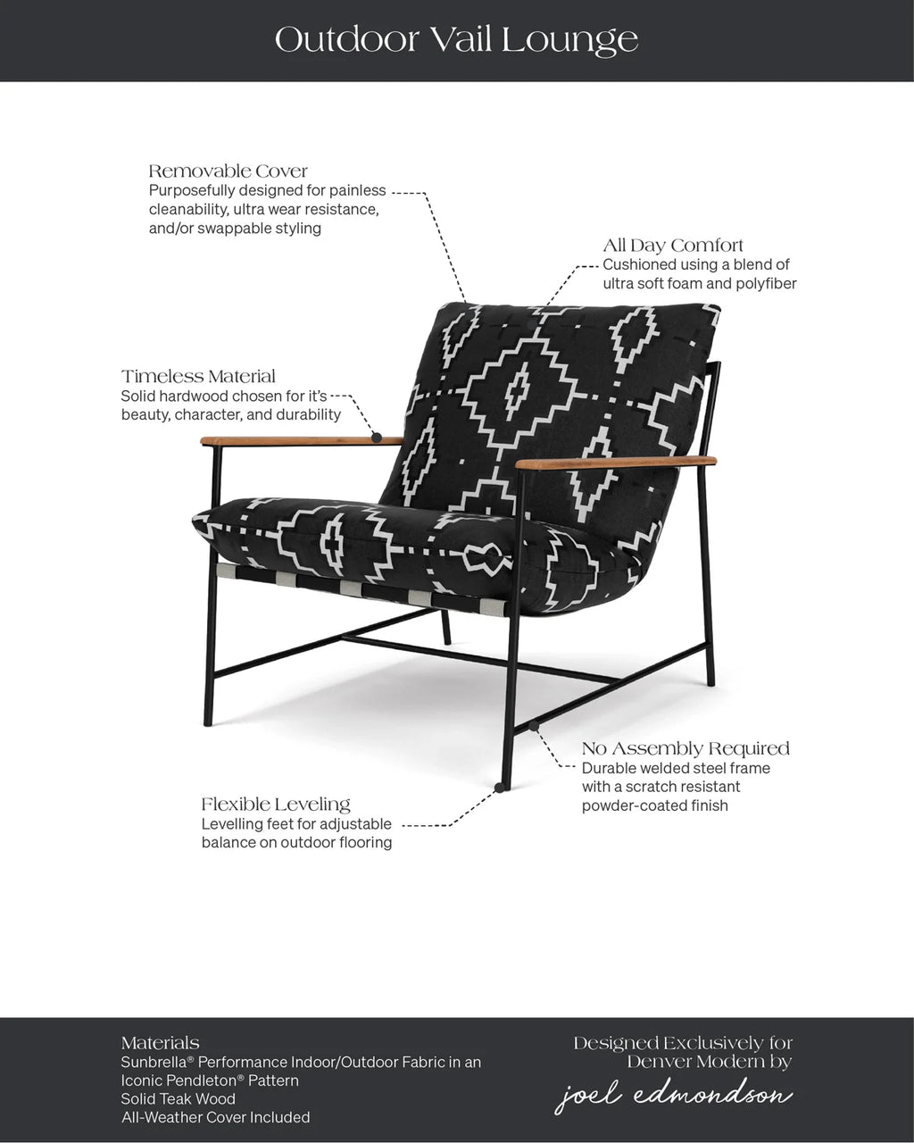 Chaise longue d'extérieur Vail