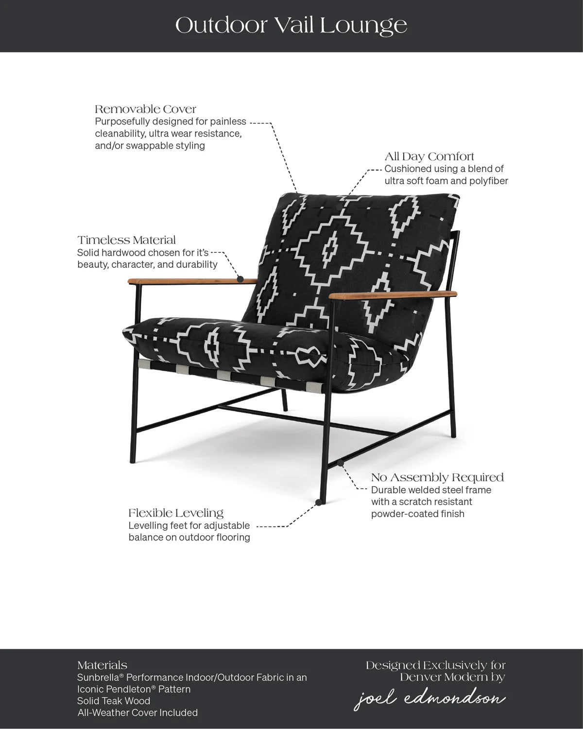 Chaise longue d'extérieur Vail