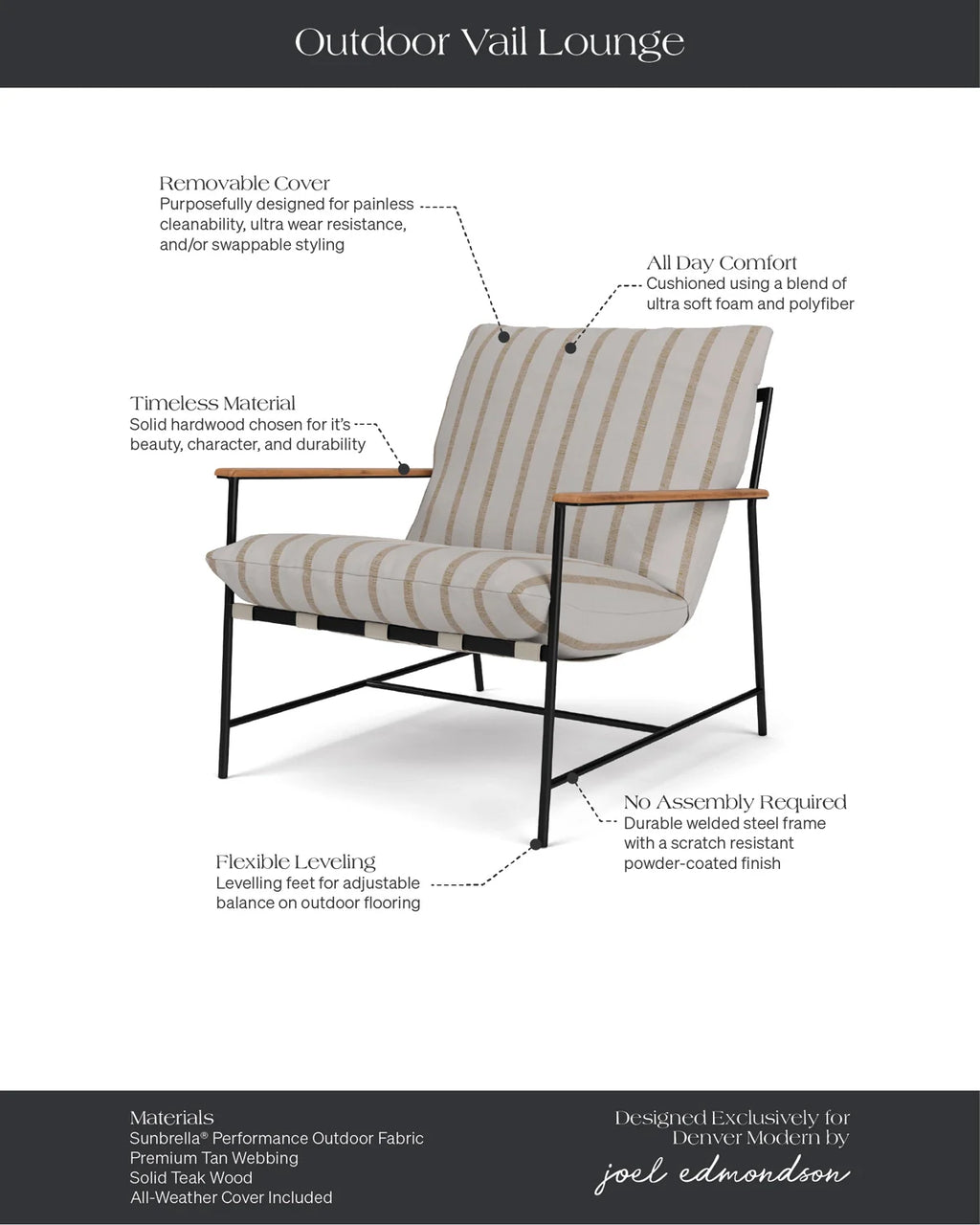 Chaise longue d'extérieur Vail