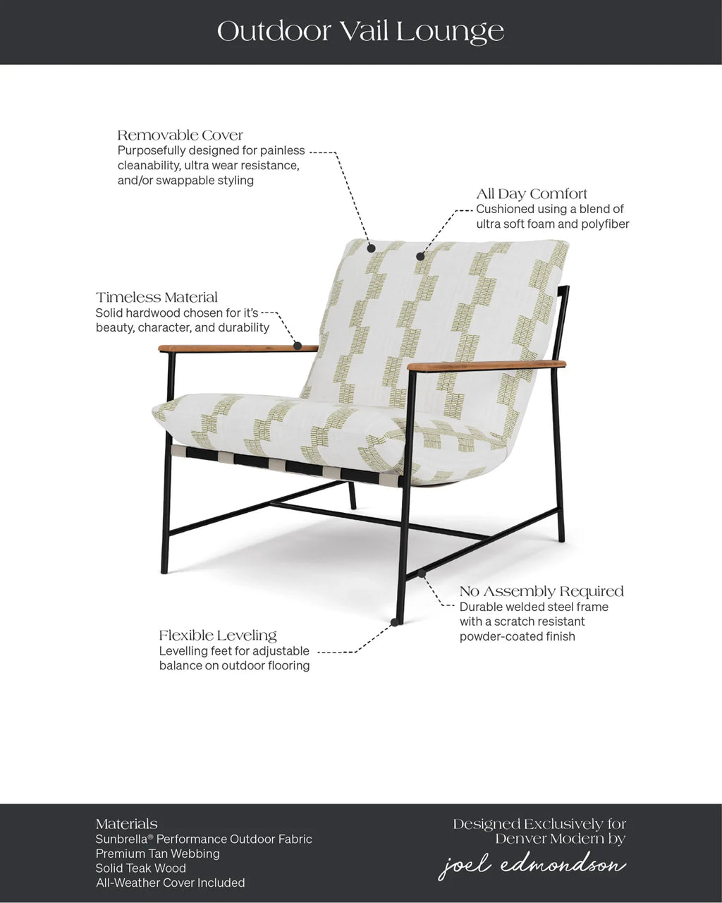 Chaise longue d'extérieur Vail