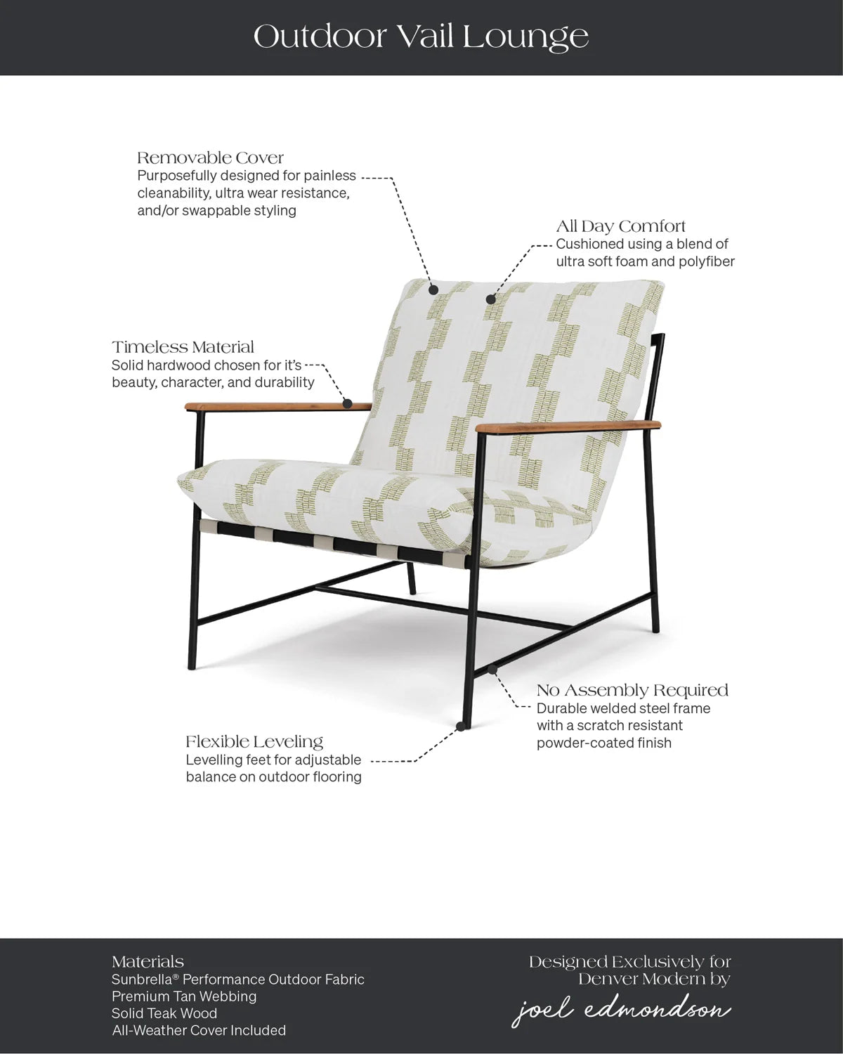 Chaise longue d'extérieur Vail