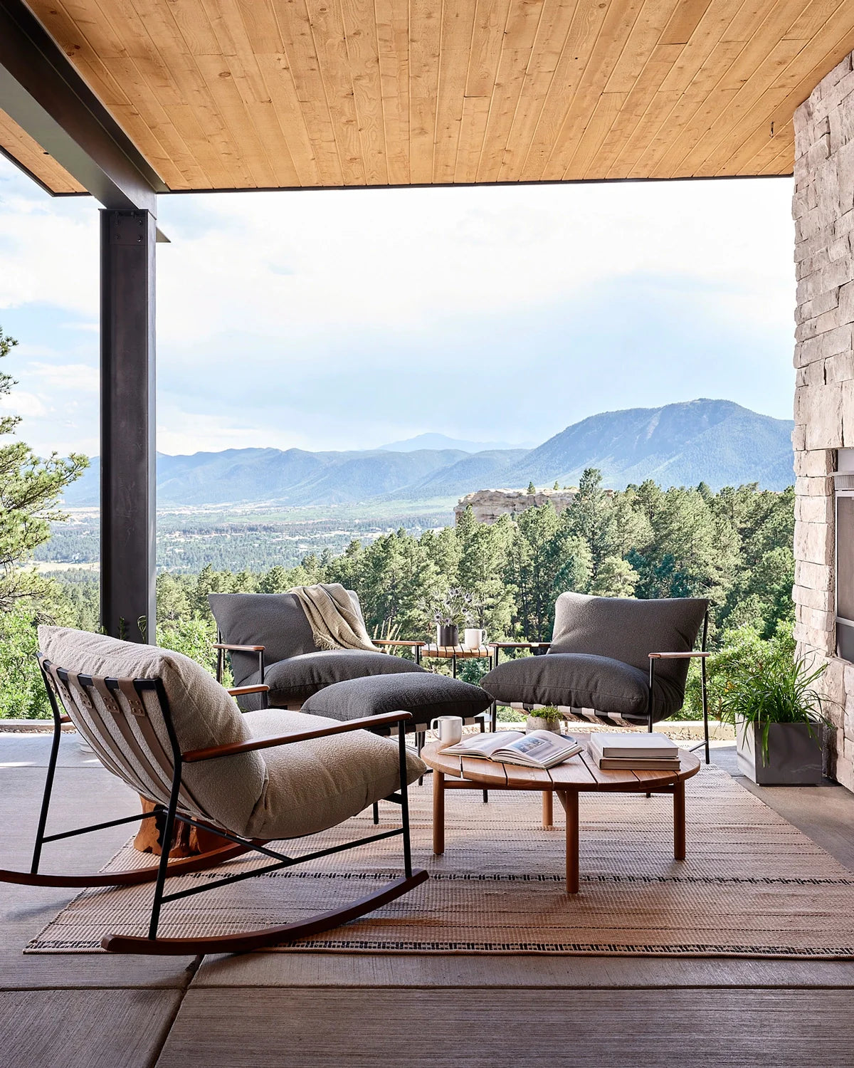 Fauteuil à bascule d'extérieur Vail Lounge