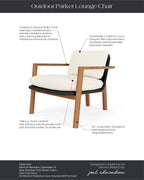 Chaise longue d'extérieur Parker