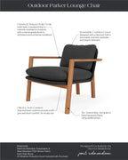 Chaise longue d'extérieur Parker