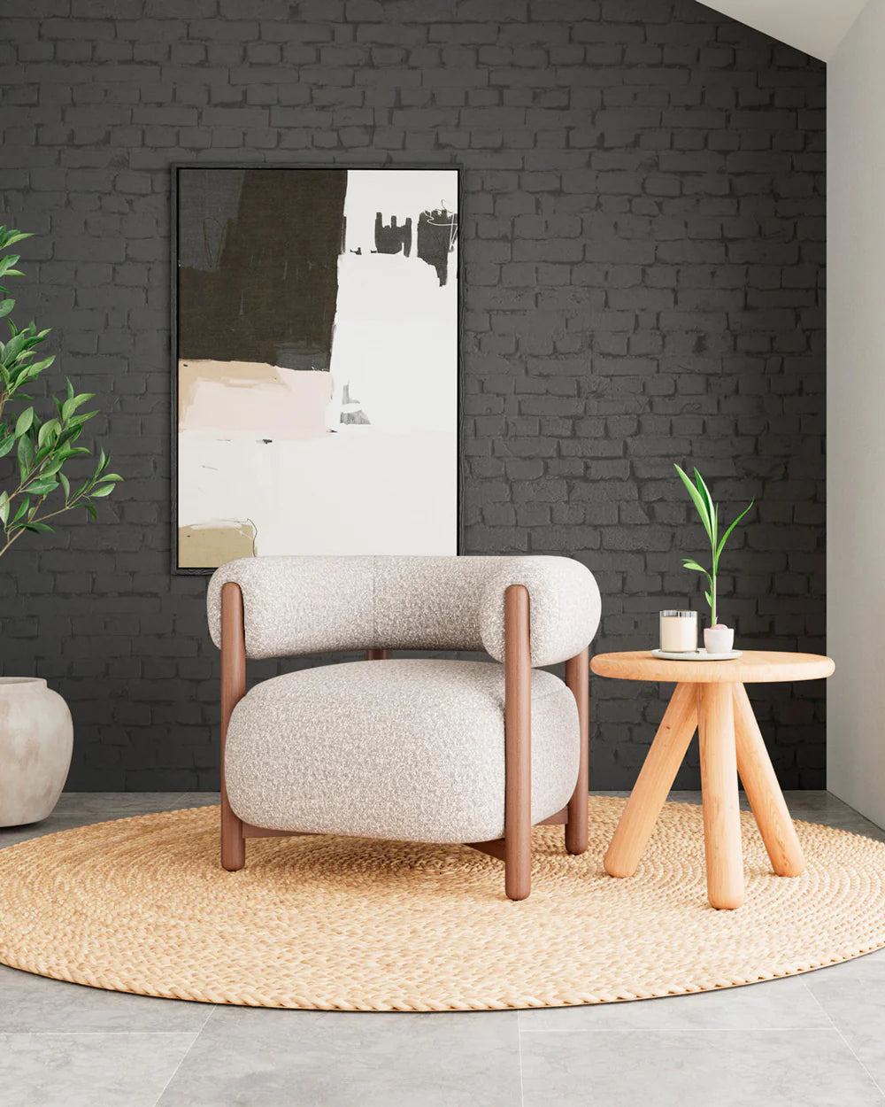 Table d'appoint en saule