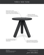 Table d'appoint en saule