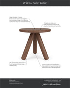 Table d'appoint en saule