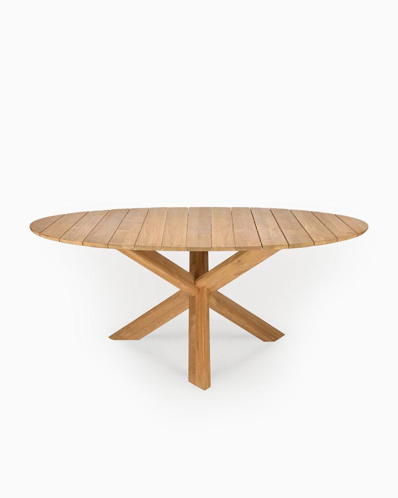 Table à manger d'extérieur circulaire