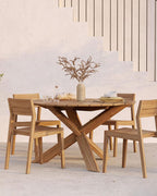 Table à manger d'extérieur circulaire