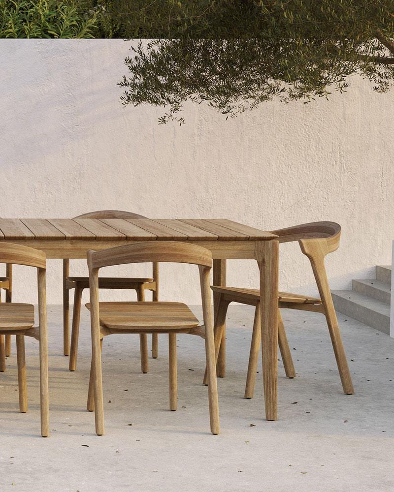 Chaise de salle à manger d'extérieur Bok