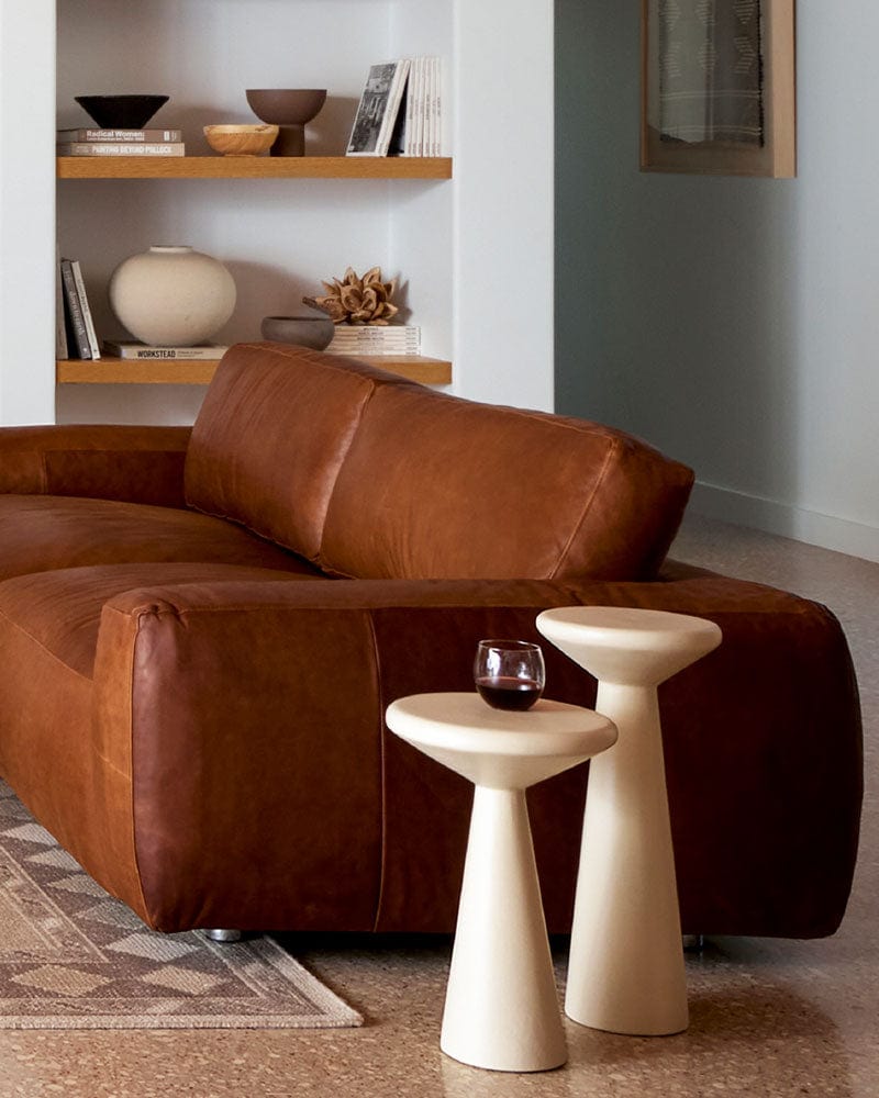 Tables d'appoint Ravine en béton, ensemble de 2