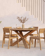 Chaises de salle à manger d'extérieur en teck