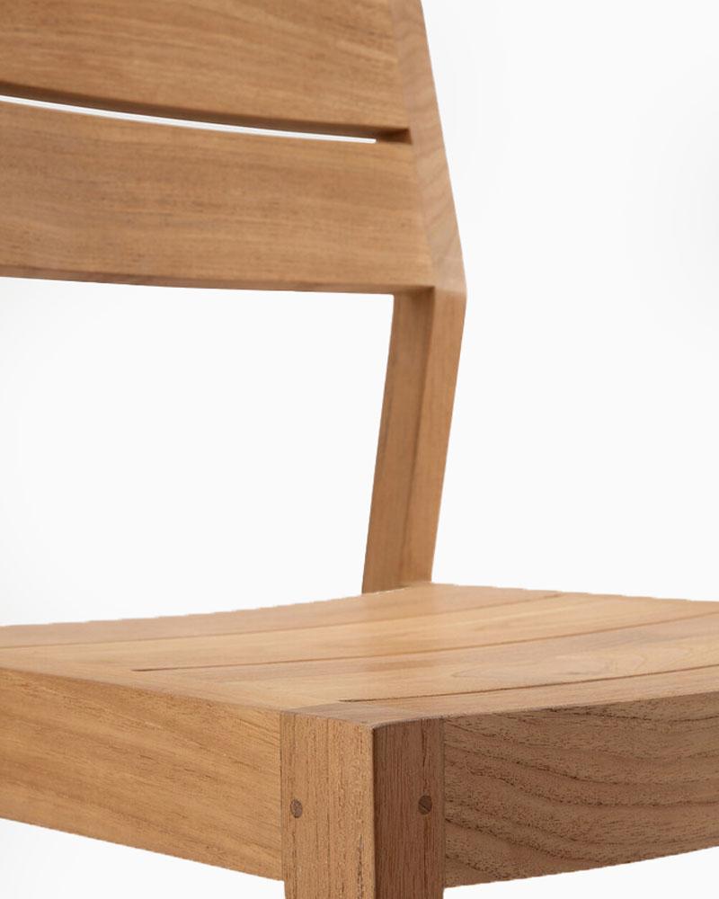 Chaises de salle à manger d'extérieur en teck