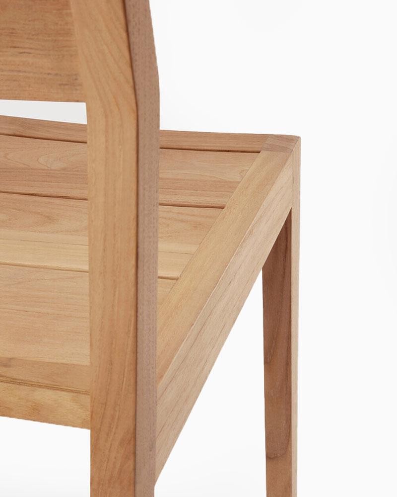 Chaises de salle à manger d'extérieur en teck